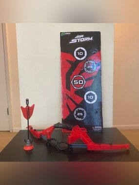 Zing Sportz Air Storm Red & Black Bow, Arrow & Mega Target Toy Set